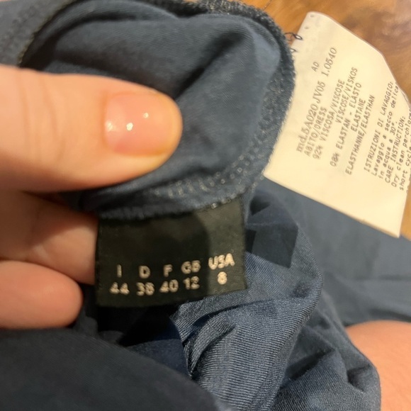 ALESSANDRO DELL'ACQUA bleu dress size 8 bleu short sleeve dress - Picture 11 of 14